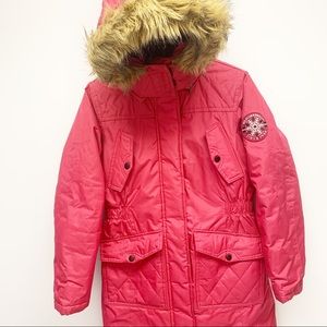Weatherproof Girls warm winter coat, Pink, size L 14/16